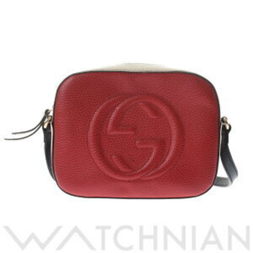 Gucci Soho Disco Bag Red White Leather Shoulder